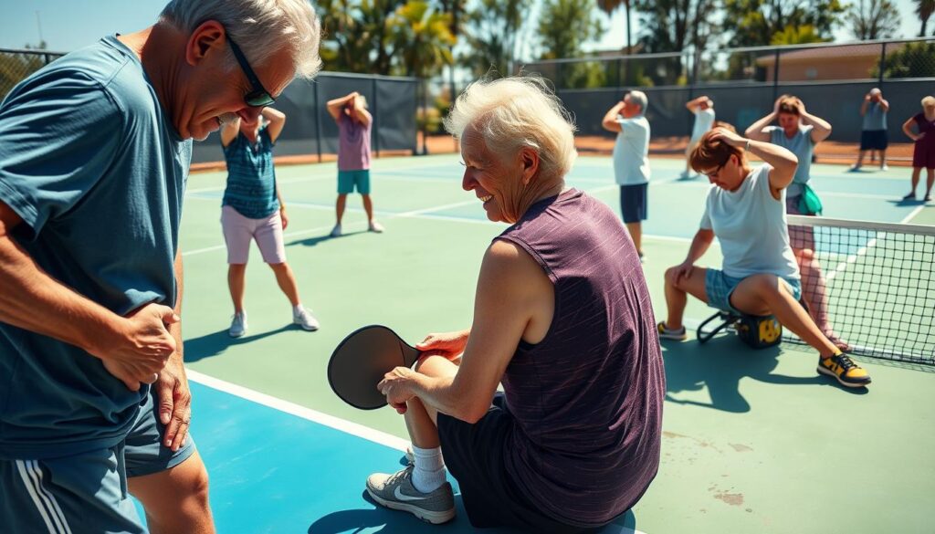 common injuries in senior pickleball players