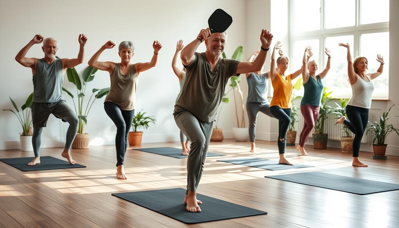 vegan flexibility training pickleball 50+