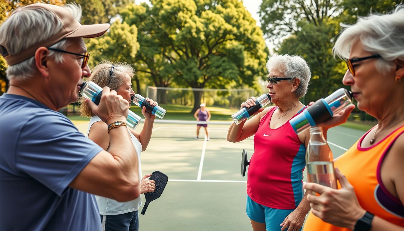 vegan hydration timing pickleball seniors
