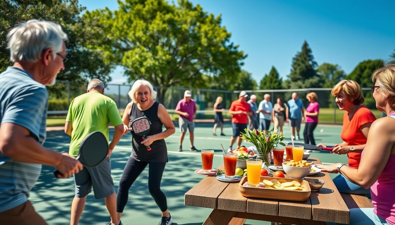vegan pickleball events for 50+ players