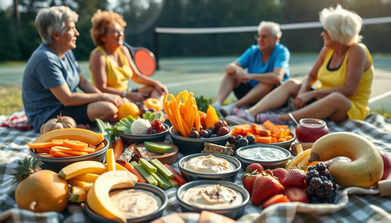 vegan pre-game snacks pickleball 50+