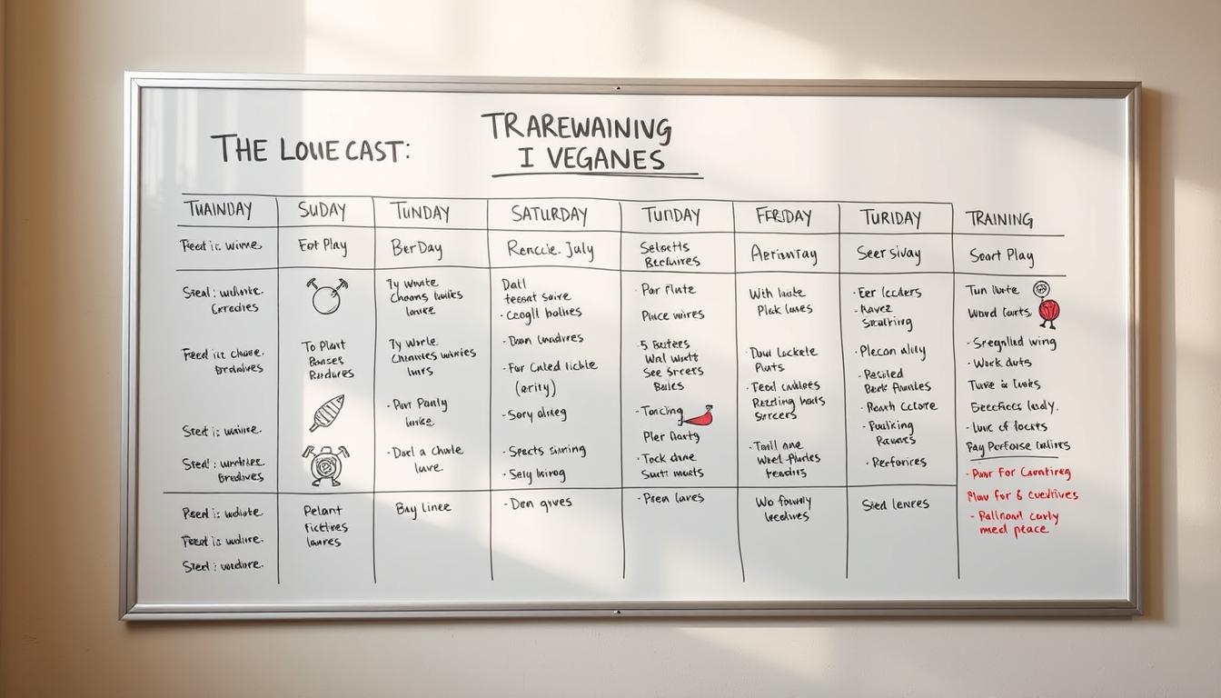 vegan weekly training schedule for senior players