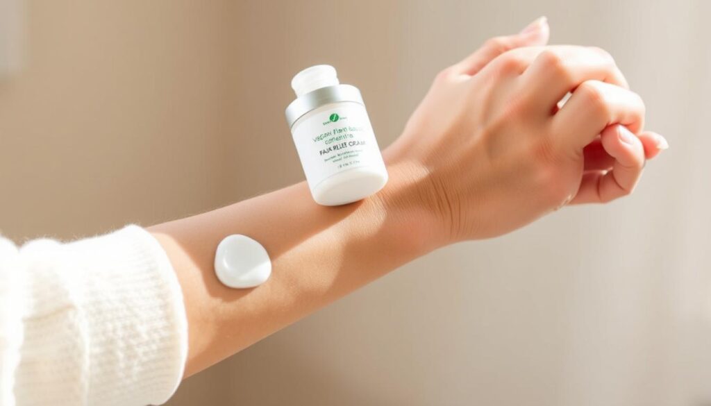pain relief cream application