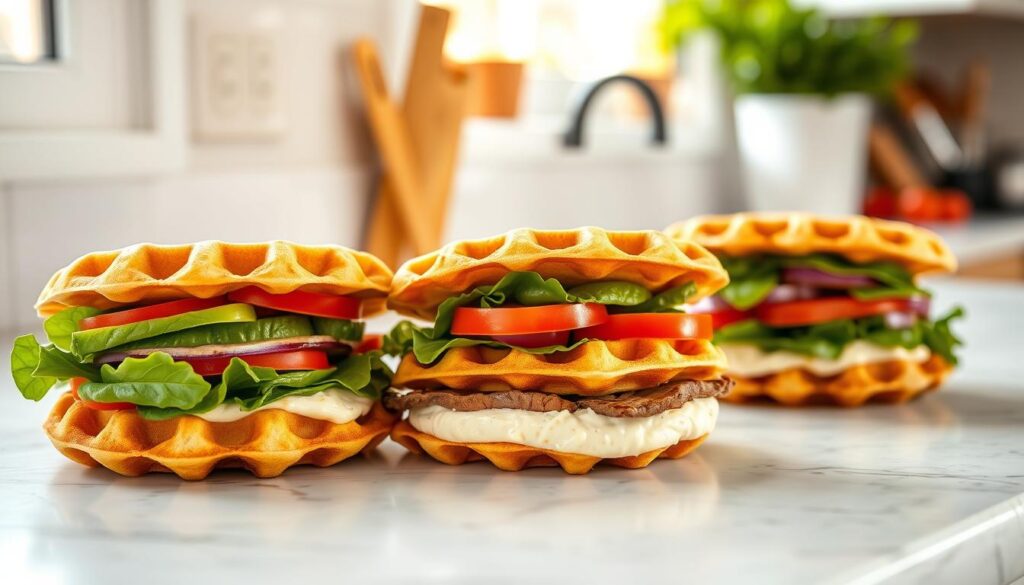 vegan waffle sandwiches vegan waffle sandwiches