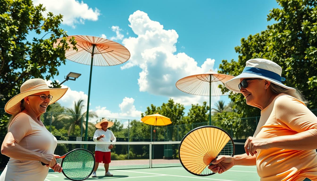 Pickleball vegan over 50 skin protection