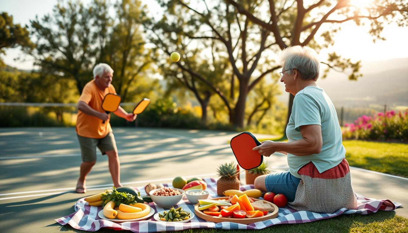 vegan pickleball 50+ travel